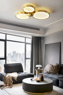 Alabaster 3 Heads Disc Ceiling Light