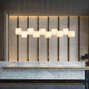 Simple Alabaster Box chandelier