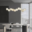 Simple Alabaster Box chandelier