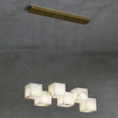 Simple Alabaster Box chandelier