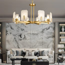 Alabaster Chandelier Copper Luxury