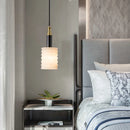Modern Cylindrical Alabaster Pendant Lamp