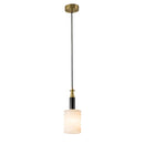Modern Cylindrical Alabaster Pendant Lamp