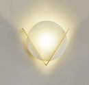 Alabaster Round Victory V Wall Lamp