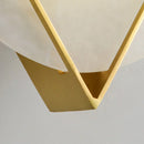 Alabaster Round Victory V Wall Lamp