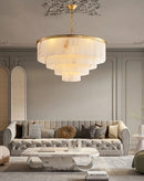 Modern Marble Tiered Chandelier