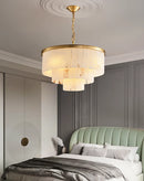 Modern Marble Tiered Chandelier