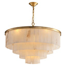 Modern Marble Tiered Chandelier