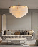 Modern Marble Tiered Chandelier
