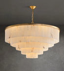 Modern Marble Tiered Chandelier