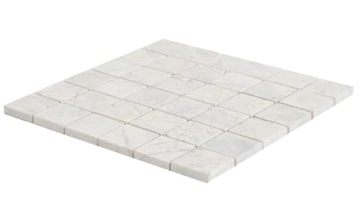 Palia White Polished Dolomite 2"x 2" on 12" x 12" Mesh Mosaic Tile