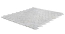 Palia White Dolomite Mosaic Tile Leaf Design on 12" x 12" Mesh - Polished