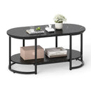 Marble Coffee Table with Open Storage Shelf by LJGDeals