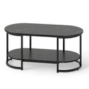 Marble Coffee Table with Open Storage Shelf by LJGDeals