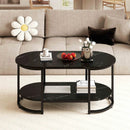 Marble Coffee Table with Open Storage Shelf by LJGDeals