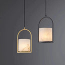 Alabaster Cylinder Pendant Light