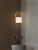 Alabaster Cylinder Pendant Light