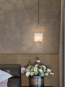 Alabaster Cylinder Pendant Light