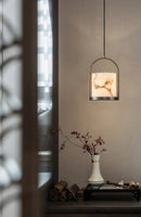 Alabaster Cylinder Pendant Light