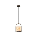 Alabaster Cylinder Pendant Light