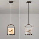 Alabaster Cylinder Pendant Light