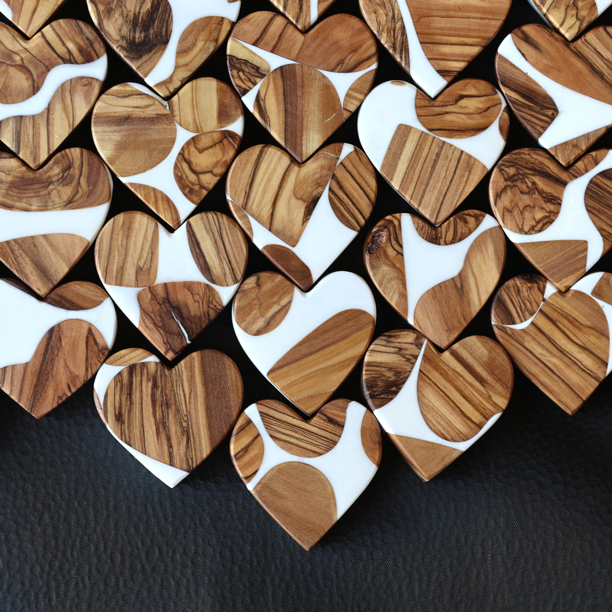 Reclaimed Olive & Resin Hearts, photo 4 of 10