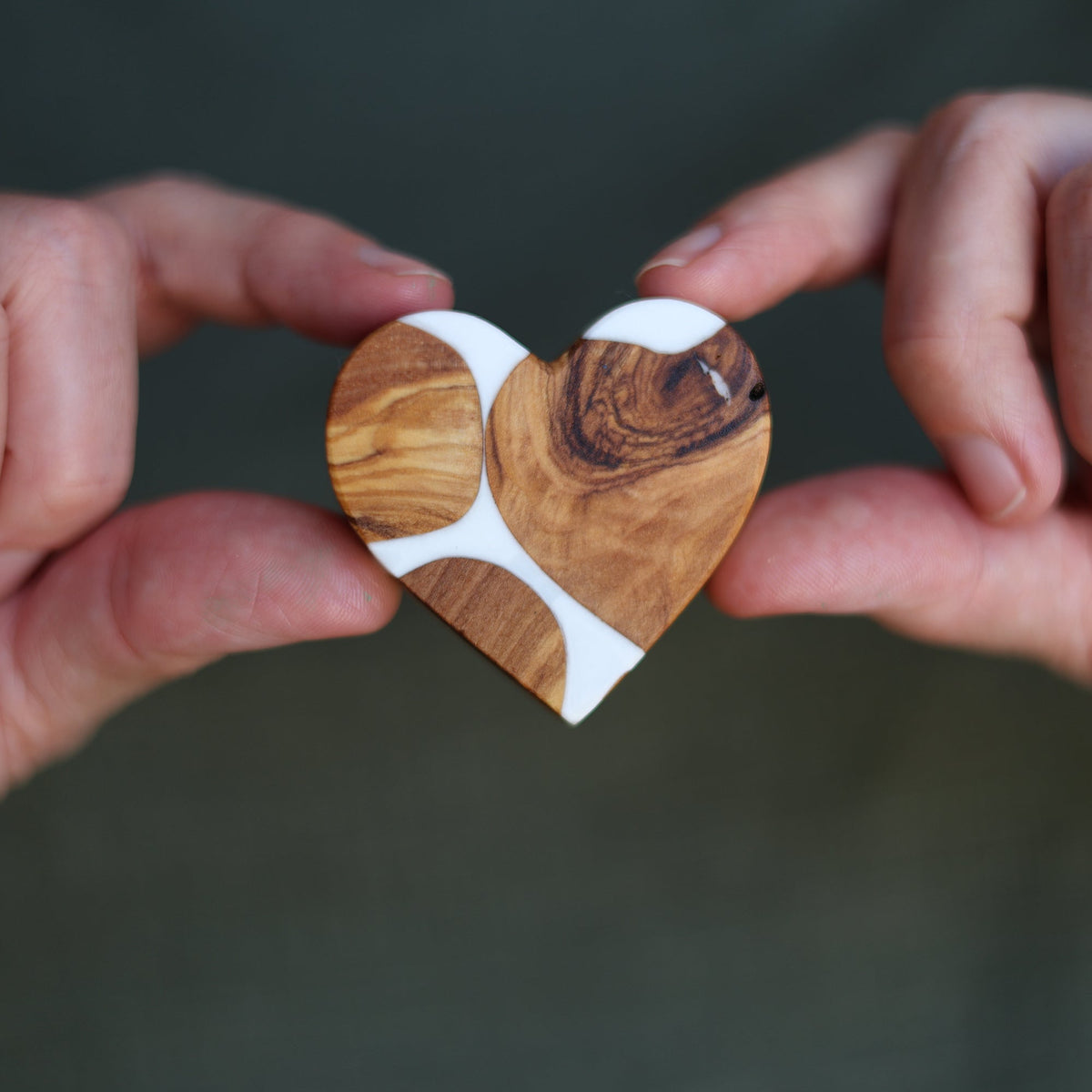 Reclaimed Olive & Resin Hearts, photo 3 of 10