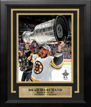 Brad Marchand 2011 Stanley Cup Trophy Boston Bruins 8" x 10" Framed Hockey Photo by Dynasty Sports & Framing