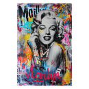 Marilyn Monroe Wallpaper Mural. Graffiti Art Mural. Colorful Pop Art.