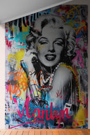 Marilyn Monroe Wallpaper Mural. Graffiti Art Mural. Colorful Pop Art.