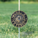 GAR Veteran Grave Marker & Flag Holder with Aluminum Ground Spike | Made in USA by Flagman of America