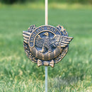 Korean War Veteran Grave Marker & Flag Holder with Aluminum Ground Spike | Made in USA by Flagman of America