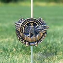 WWII Veteran Grave Marker & Flag Holder with Aluminum Ground Spike | Made in USA by Flagman of America