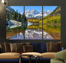 Maroon Bells Canvas Print, Maroon Lake Wall Art, Autumn by MyGreatCanvas | Canvas Wall Art Prints | Photo Prints & Wall Decor