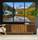 Maroon Bells Canvas Print, Maroon Lake Wall Art, Autumn by MyGreatCanvas | Canvas Wall Art Prints | Photo Prints & Wall Decor