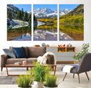 Maroon Bells Canvas Print, Maroon Lake Wall Art, Autumn by MyGreatCanvas | Canvas Wall Art Prints | Photo Prints & Wall Decor