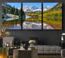 Maroon Bells Canvas Print, Maroon Lake Wall Art, Autumn by MyGreatCanvas | Canvas Wall Art Prints | Photo Prints & Wall Decor
