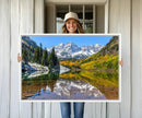 Maroon Bells Canvas Print, Maroon Lake Wall Art, Autumn by MyGreatCanvas | Canvas Wall Art Prints | Photo Prints & Wall Decor