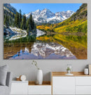 Maroon Bells Canvas Print, Maroon Lake Wall Art, Autumn by MyGreatCanvas | Canvas Wall Art Prints | Photo Prints & Wall Decor