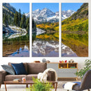 Maroon Bells Canvas Print, Maroon Lake Wall Art, Autumn by MyGreatCanvas | Canvas Wall Art Prints | Photo Prints & Wall Decor