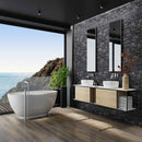 Marquinaneroledgerpanel6x24splitfacemarblewalltileLPNLMMARNER624productshotoutdoorvie