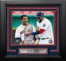 Pedro Martinez & David Ortiz World Series Trophy Boston Red Sox 8" x 10" Framed Baseball Photo by Dynasty Sports & Framing