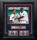 Pedro Martinez & David Ortiz Trophy Boston Red Sox 8x10 Framed Photo with Engraved Autographs by Dynasty Sports & Framing