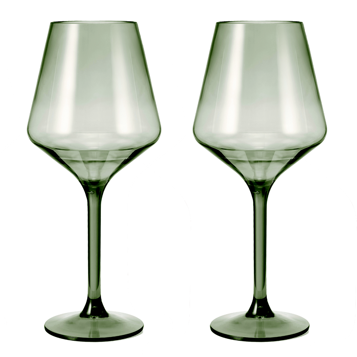 Floating Wine Glasses for Pool - Set of 2-15 OZ (Muted Green)