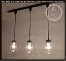 Mason Jar Track Lighting PENDANT Trio