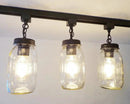 Mason Jar TRACK LIGHTING New Quarts Chain Trio by The Lamp Goods