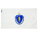 Massachusetts Flag with Grommets Along the Edges for Wall Hanging by Flagman of America