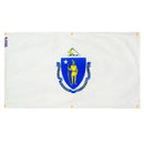 Massachusetts Flag with Grommets Along the Edges for Wall Hanging by Flagman of America