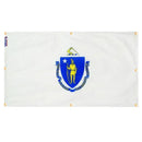 Massachusetts Flag with Grommets Along the Edges for Wall Hanging by Flagman of America