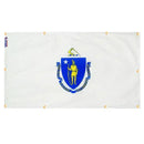 Massachusetts Flag with Grommets Along the Edges for Wall Hanging by Flagman of America